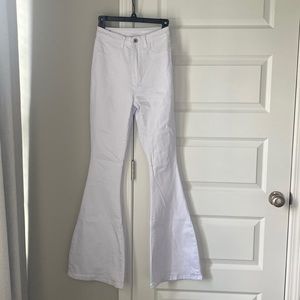 White High rise flare denim